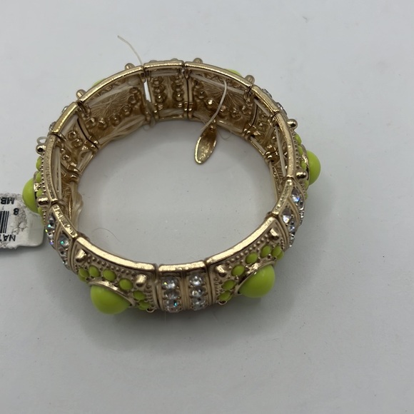 Natasha stretch bracket gold and lime green - Picture 3 of 10